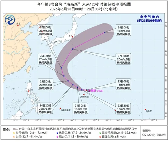 第8号台风“海高斯”已于今早生成