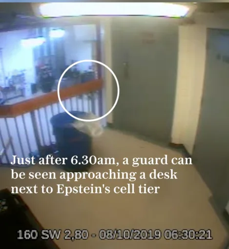 首次！英媒披露爱泼斯坦被发现死亡时间段内监狱监控画面